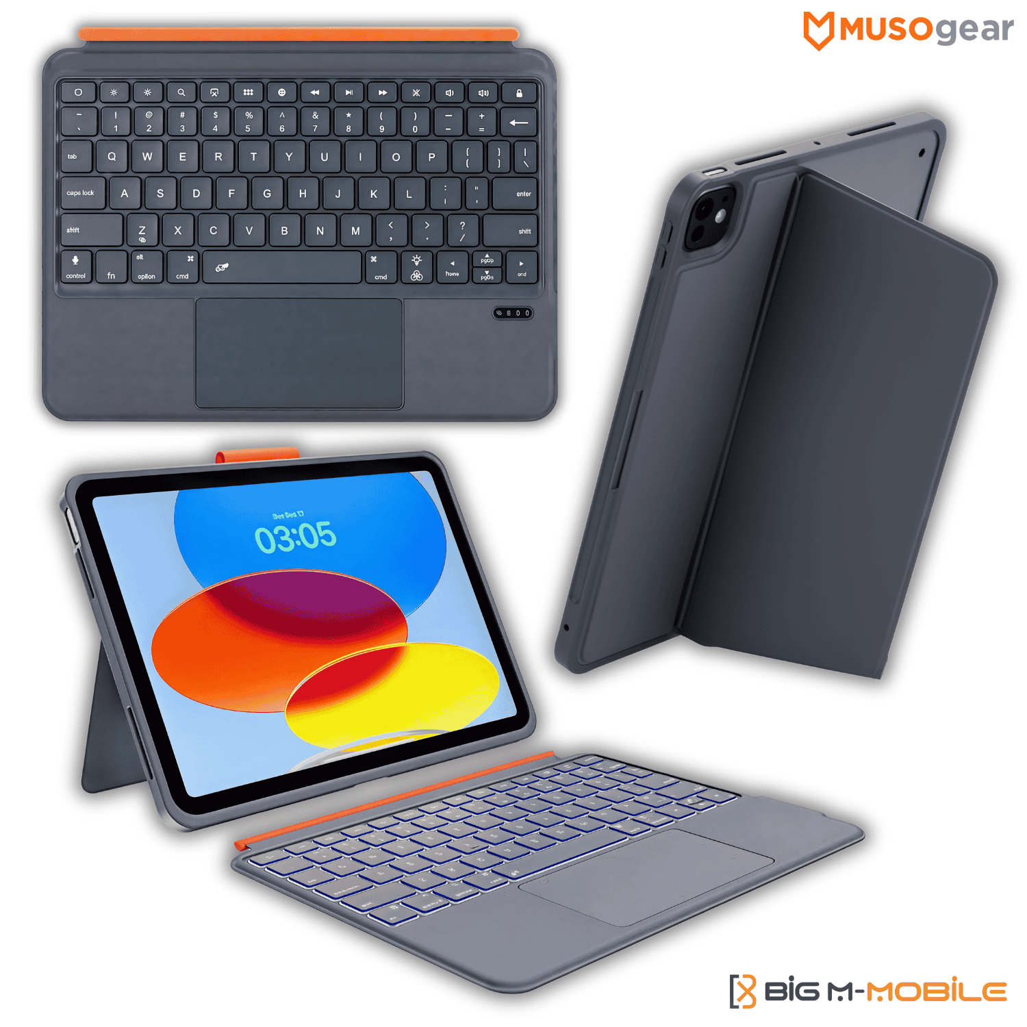 Smart Trackpad Case K05- Grey(iPad 10.2/10.5)
