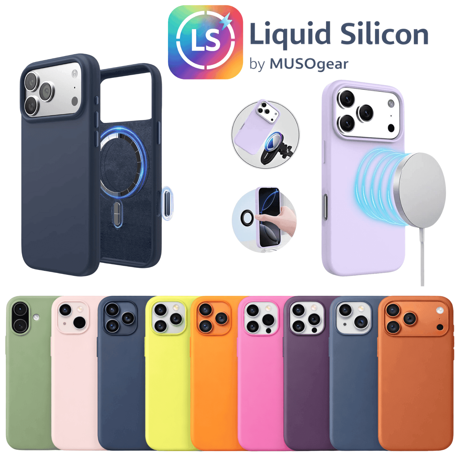 iPhone 17/18 Pro MusoGear Liquid Silicone Magsafe Case
