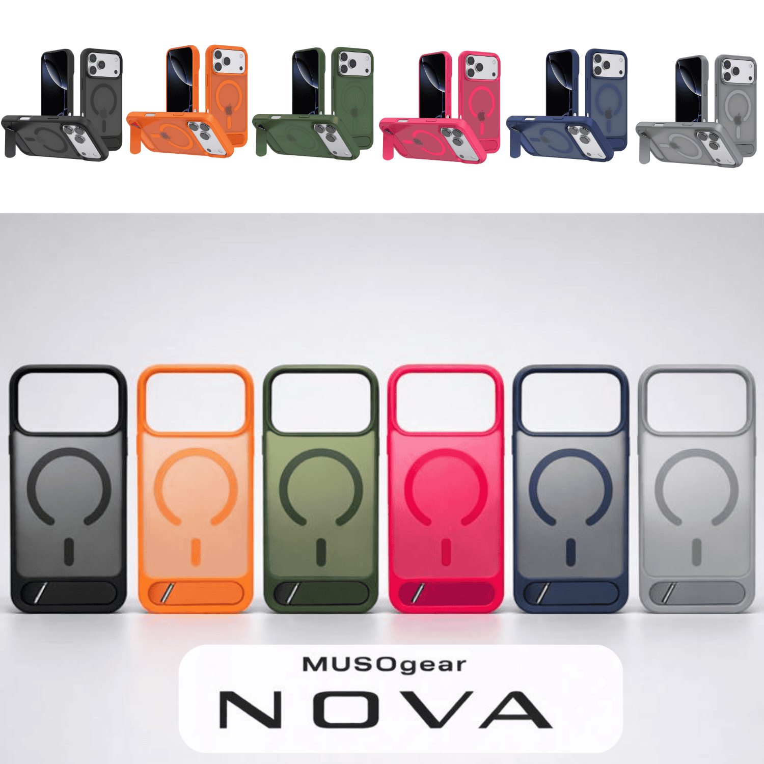 iPhone 17/18 Pro Muso Gear Nova Magsafe Kickstand Case