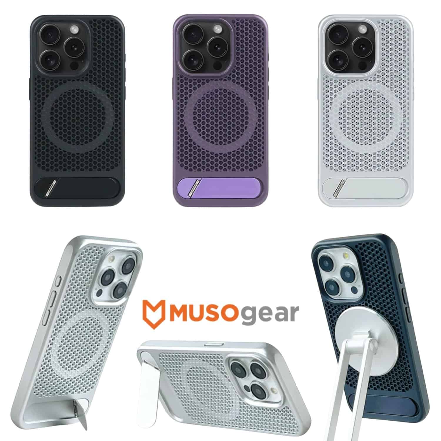 iPhone 13 Pro Max M11 Mesh Magsafe Kickstand Case